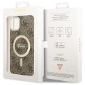 Guess nakładka do iPhone 11 GUHMN61H4STW brązowa hardcase Magsafe IML 4G