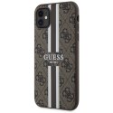 Guess nakładka do iPhone 11 GUHMN61P4RPSW brązowa harcase Magsafe 4G Printed Stripes