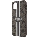 Guess nakładka do iPhone 11 GUHMN61P4RPSW brązowa harcase Magsafe 4G Printed Stripes