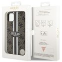 Guess nakładka do iPhone 11 GUHMN61P4RPSW brązowa harcase Magsafe 4G Printed Stripes