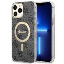 Guess nakładka do iPhone 13 Pro Max 6,7" GUHMP13XH4STK czarna hardcase Magsafe IML 4G