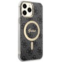 Guess nakładka do iPhone 13 Pro Max 6,7" GUHMP13XH4STK czarna hardcase Magsafe IML 4G