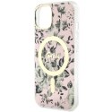 Guess nakładka do iPhone 14 6,1" GUHMP14SHCFWSP różowa hardcase Magsafe IML Flower