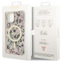 Guess nakładka do iPhone 14 6,1" GUHMP14SHCFWSP różowa hardcase Magsafe IML Flower