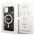 Guess nakładka do iPhone 14 6,1" GUHMP14SHTMRSK czarna hardcase Magsafe IML Golden Marble