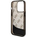 Guess nakładka do iPhone 14 Pro 6,1" GUHCP14LLC4PSGK czarna hardcase Liquid Glitter 4G Translucent