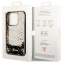 Guess nakładka do iPhone 14 Pro 6,1" GUHCP14LLC4PSGK czarna hardcase Liquid Glitter 4G Translucent