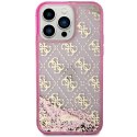 Guess nakładka do iPhone 14 Pro 6,1" GUHCP14LLC4PSGP różowa hardcase Liquid Glitter 4G Translucent