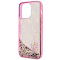 Guess nakładka do iPhone 14 Pro 6,1" GUHCP14LLC4PSGP różowa hardcase Liquid Glitter 4G Translucent