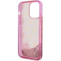 Guess nakładka do iPhone 14 Pro 6,1" GUHCP14LLC4PSGP różowa hardcase Liquid Glitter 4G Translucent