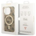 Guess nakładka do iPhone 14 Pro 6,1" GUHMP14LH4STW brązowa hardcase Magsafe IML 4G