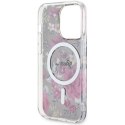 Guess nakładka do iPhone 14 Pro 6,1" GUHMP14LHCFWSA khaki hardcase Magsafe IML Flower