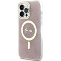 Guess nakładka do iPhone 14 Pro Max 6,7" GUHMP14XH4STP różowa hardcase Magsafe IML 4G