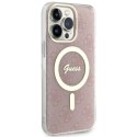 Guess nakładka do iPhone 14 Pro Max 6,7" GUHMP14XH4STP różowa hardcase Magsafe IML 4G