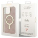 Guess nakładka do iPhone 14 Pro Max 6,7" GUHMP14XH4STP różowa hardcase Magsafe IML 4G