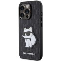 Karl Lagerfeld nakładka do iPhone 14 Pro 6,1" KLHCP14LSAKHPCK czarna hardcase Saffiano Mono Patch Choupette NFT