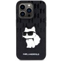 Karl Lagerfeld nakładka do iPhone 14 Pro 6,1" KLHCP14LSAKHPCK czarna hardcase Saffiano Mono Patch Choupette NFT