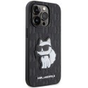 Karl Lagerfeld nakładka do iPhone 14 Pro 6,1" KLHCP14LSAKHPCK czarna hardcase Saffiano Mono Patch Choupette NFT