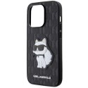 Karl Lagerfeld nakładka do iPhone 14 Pro 6,1" KLHCP14LSAKHPCK czarna hardcase Saffiano Mono Patch Choupette NFT