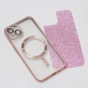 Nakładka Glitter Chrome Mag do iPhone 14 6,1" różowa