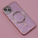 Nakładka Glitter Chrome Mag do iPhone 14 6,1" różowa