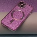 Nakładka Glitter Chrome Mag do iPhone 14 6,1" różowa