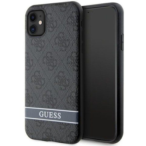 Guess nakładka do iPhone 11 GUHCN61P4SNK szara HC 4G Stripe