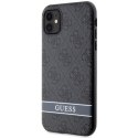 Guess nakładka do iPhone 11 GUHCN61P4SNK szara HC 4G Stripe