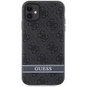 Guess nakładka do iPhone 11 GUHCN61P4SNK szara HC 4G Stripe