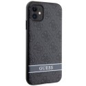 Guess nakładka do iPhone 11 GUHCN61P4SNK szara HC 4G Stripe