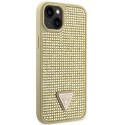 Guess nakładka do iPhone 14 Plus 6,7" GUHCP14MHDGTPD złota hardcase Rhinestone Triangle