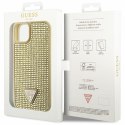 Guess nakładka do iPhone 14 Plus 6,7" GUHCP14MHDGTPD złota hardcase Rhinestone Triangle