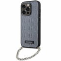 Karl Lagerfeld nakładka do iPhone 14 Pro 6,1" KLHCP14LSACKLHPG srebrna hardcase Saffiano Mono Chain