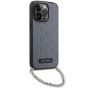 Karl Lagerfeld nakładka do iPhone 14 Pro 6,1" KLHCP14LSACKLHPG srebrna hardcase Saffiano Mono Chain