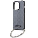 Karl Lagerfeld nakładka do iPhone 14 Pro 6,1" KLHCP14LSACKLHPG srebrna hardcase Saffiano Mono Chain