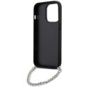 Karl Lagerfeld nakładka do iPhone 14 Pro 6,1" KLHCP14LSACKLHPG srebrna hardcase Saffiano Mono Chain