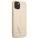 Guess nakładka do iPhone 14 Plus 6,7" GUHCP14MPSATLE beżowa hardcase Saffiano Triangle Logo