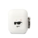 Karl Lagerfeld etui do Airpods 1 / 2 KLA2RUNCHH białe 3D Silicone NFT Karl