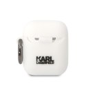 Karl Lagerfeld etui do Airpods 1 / 2 KLA2RUNCHH białe 3D Silicone NFT Karl