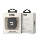 Karl Lagerfeld etui do Airpods 1 / 2 KLA2RUNIKK czarne 3D Silicone NFT Karl