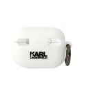 Karl Lagerfeld etui do Airpods Pro 2 KLAP2RUNCHH białe 3D Silicone NFT Karl