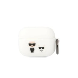 Karl Lagerfeld etui do Airpods Pro KLACAPSILKCW białe Silicone Karl + Choupette