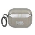 Karl Lagerfeld etui do AirPods Pro KLAPUKHGK czarne Glitter Karl`s Head