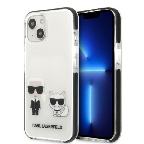 Karl Lagerfeld nakładka do iPhone 13 Mini KLHCP13STPEKCW czarna hard case Iconic Karl & Choupette