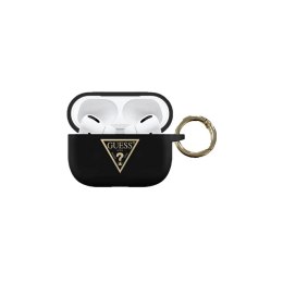 Guess etui do AirPods Pro GUACAPLSTLBK czarne Silicone Triangle Logo