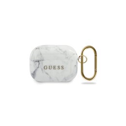 Guess etui do AirPods Pro GUACAPTPUMAWH białe Marble Collection