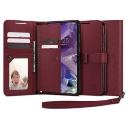 Spigen etui Wallet S Plus do Samsung Galaxy S23 Plus bordowe