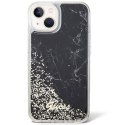 Guess nakładka do iPhone 14 6,1" GUHCP14SLCSGSGK czarna hard case Liquid Glitter Marble