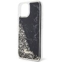 Guess nakładka do iPhone 14 6,1" GUHCP14SLCSGSGK czarna hard case Liquid Glitter Marble