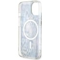 Guess nakładka do iPhone 14 6,1" GUHMP14SHLEOPWB niebieska hard case Leopard MagSafe